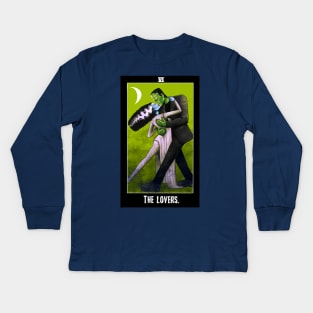 Frankenstein lovers tarot Kids Long Sleeve T-Shirt